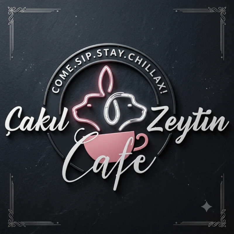 Çakıl & Zeytin Cafe neon tabelası